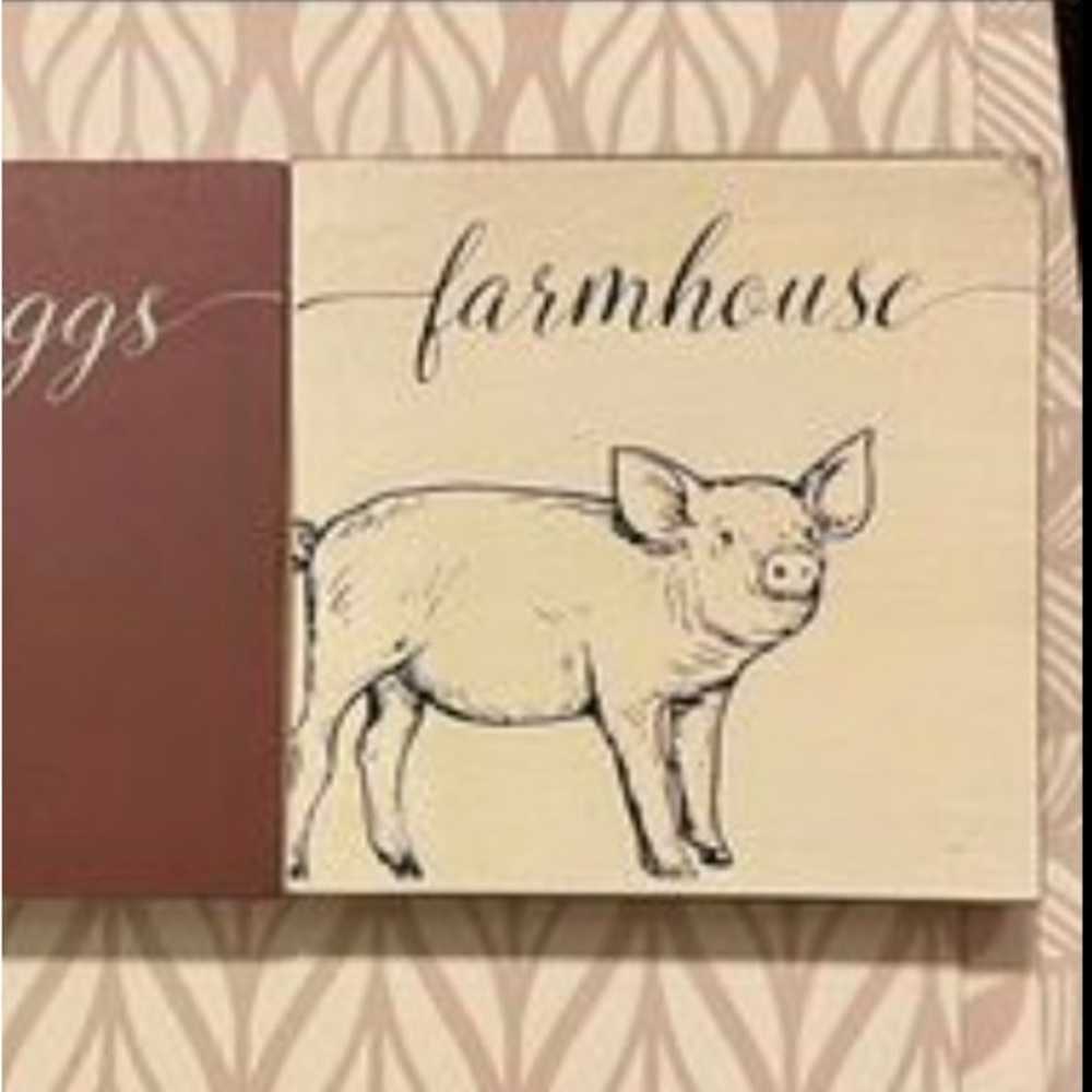 *Farmhouse Block Sign *pig only* - Picture 5 of 5